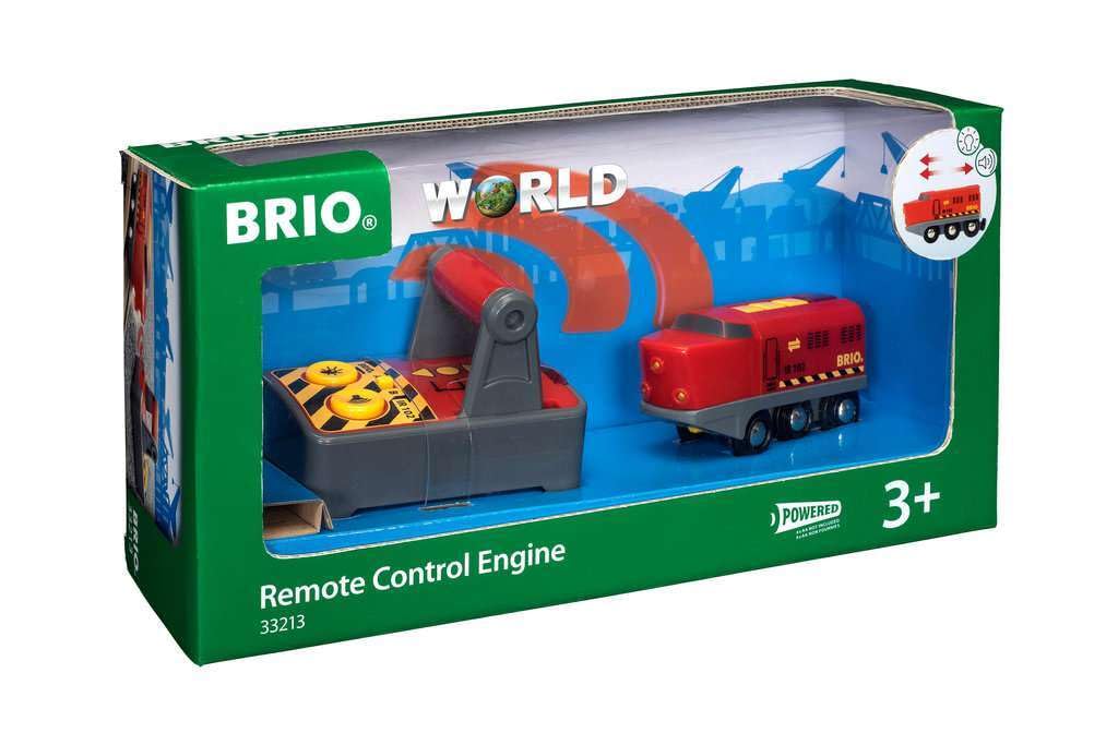 BRIO World 33213 Remote Control Train Set - Wooden Toy for Kids | Ages 3+