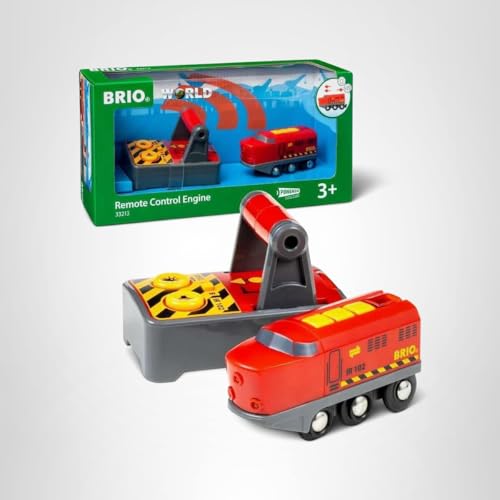 BRIO World 33213 Remote Control Train Set - Wooden Toy for Kids | Ages 3+