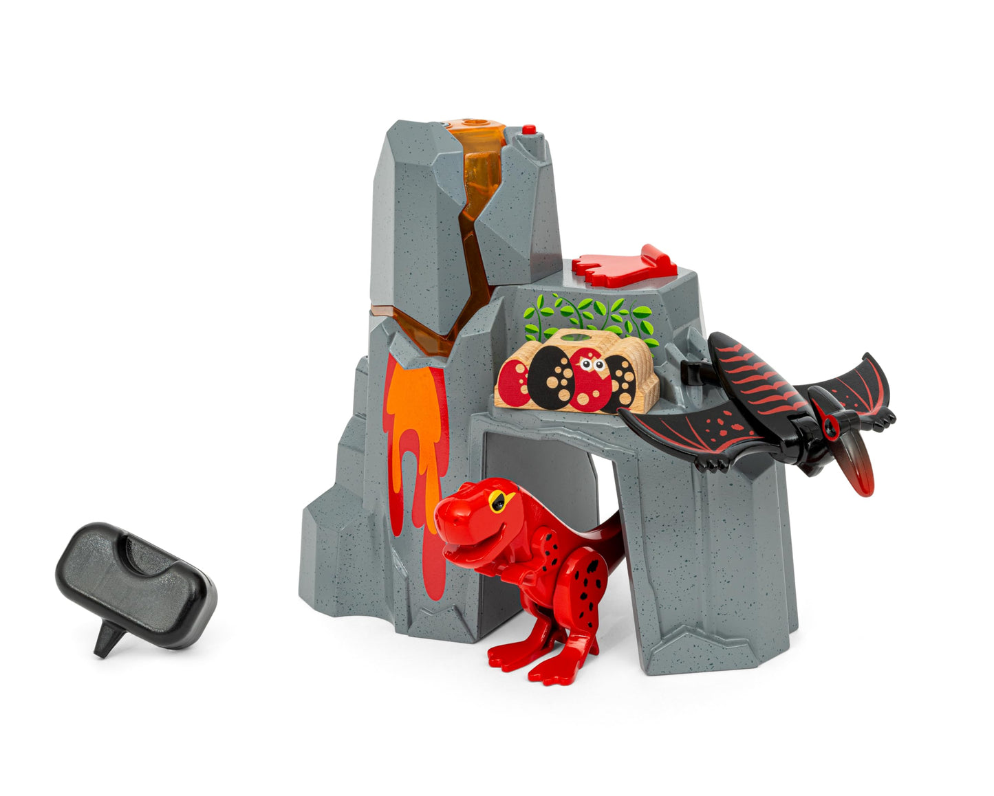 BRIO World 36092 Dinosaur Erupting Volcano – Interactive Train Set for Ages 3+