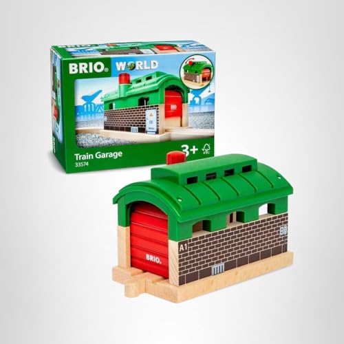Brio World 33574 Train Garage – Wooden Train Accessory for Kids 3+