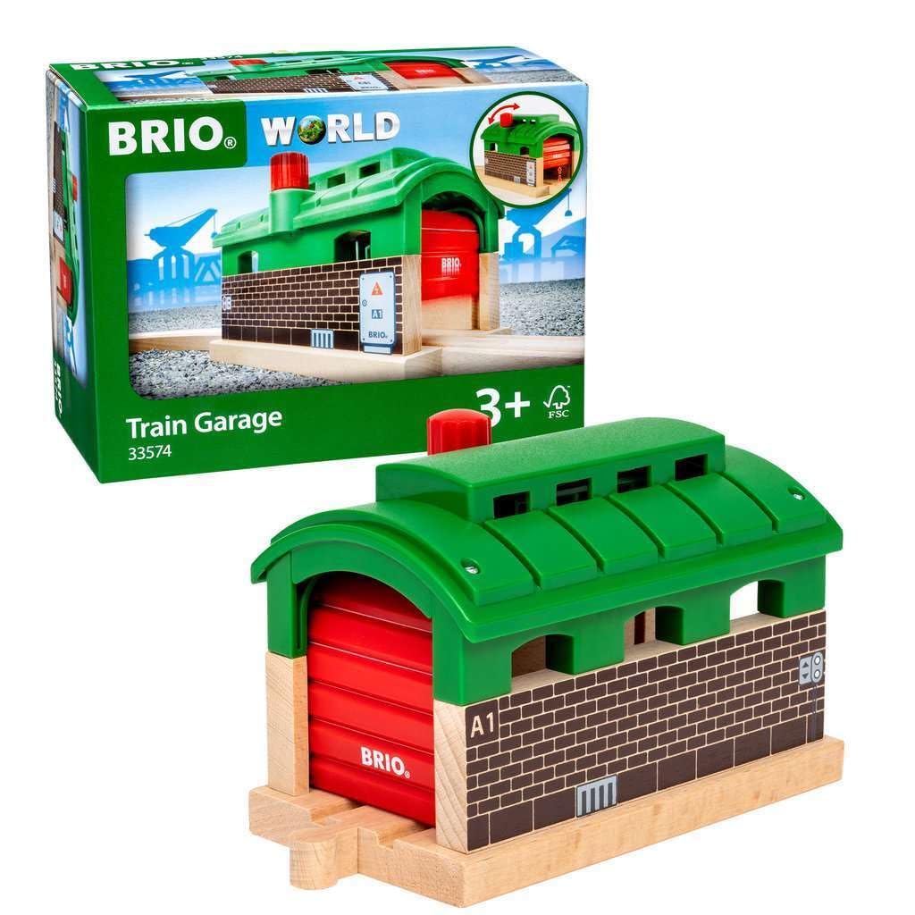 Brio World 33574 Train Garage – Wooden Train Accessory for Kids 3+