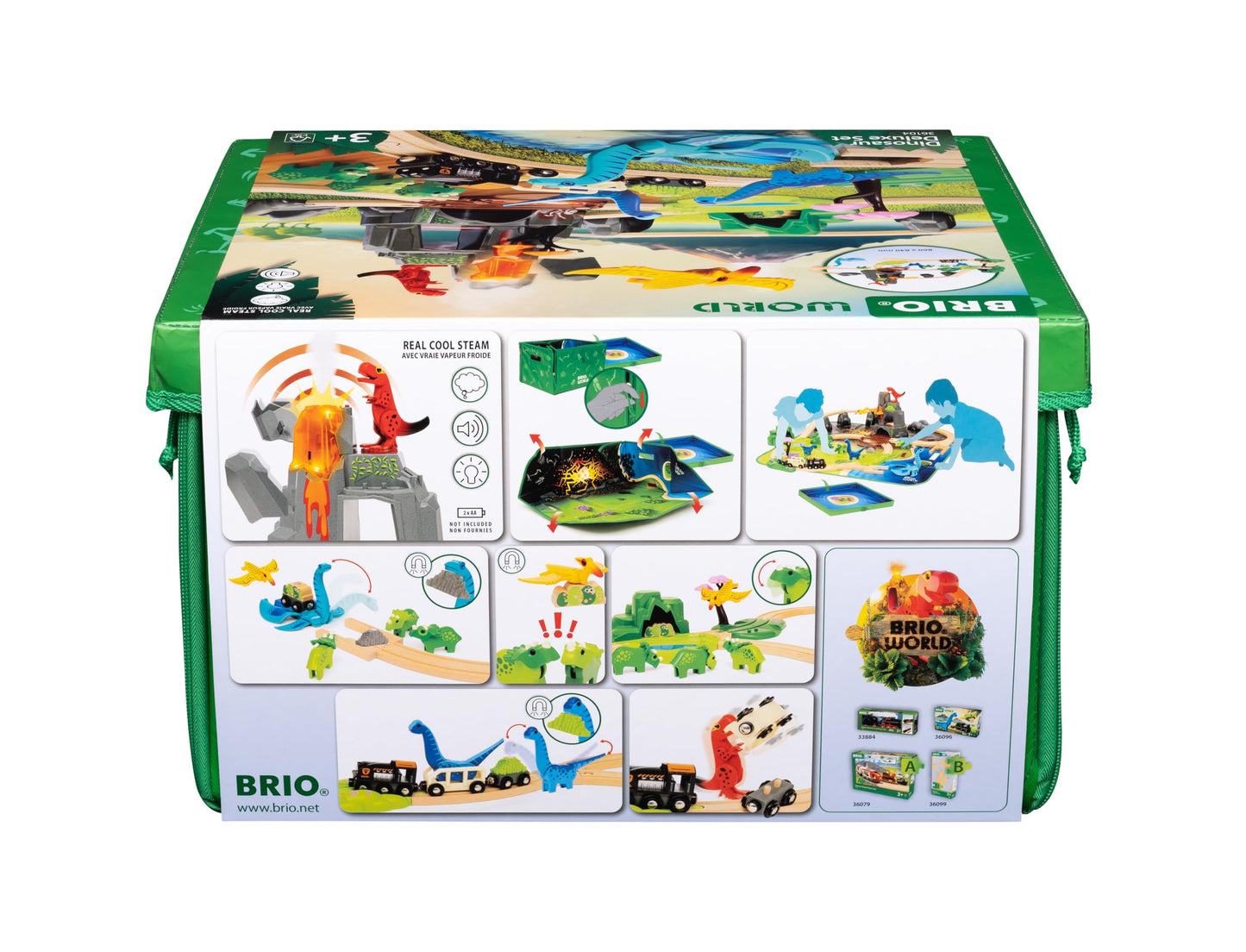 BRIO World Dinosaur Deluxe Set – 44-Piece FSC-Certified Wooden Train