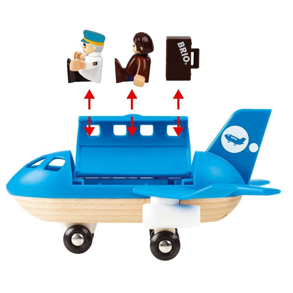 BRIO World 33306 Airplane | Stimulating Wooden Toy Plane Set for Creative Play
