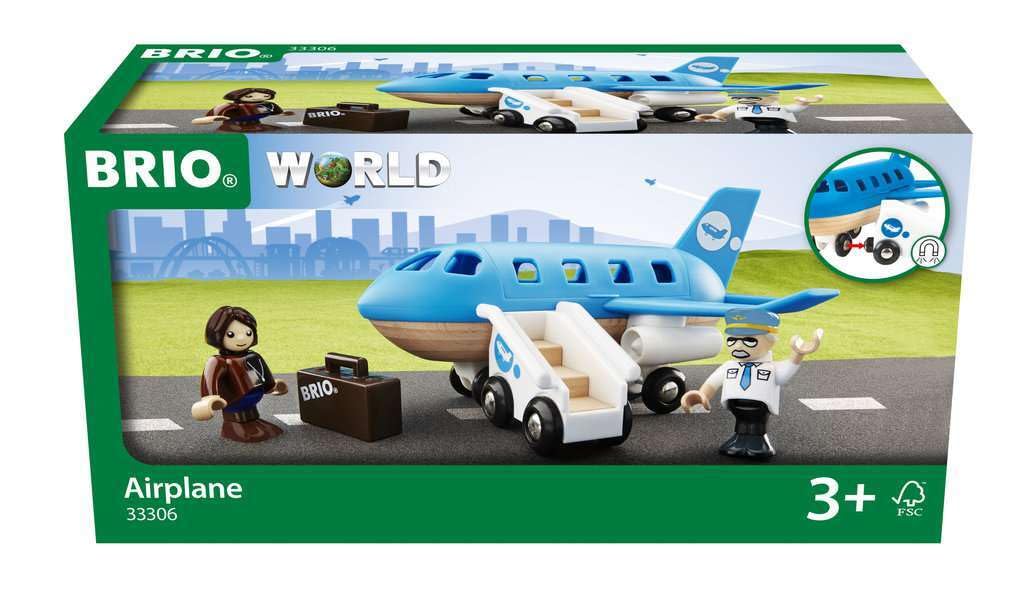 BRIO World 33306 Airplane | Stimulating Wooden Toy Plane Set for Creative Play