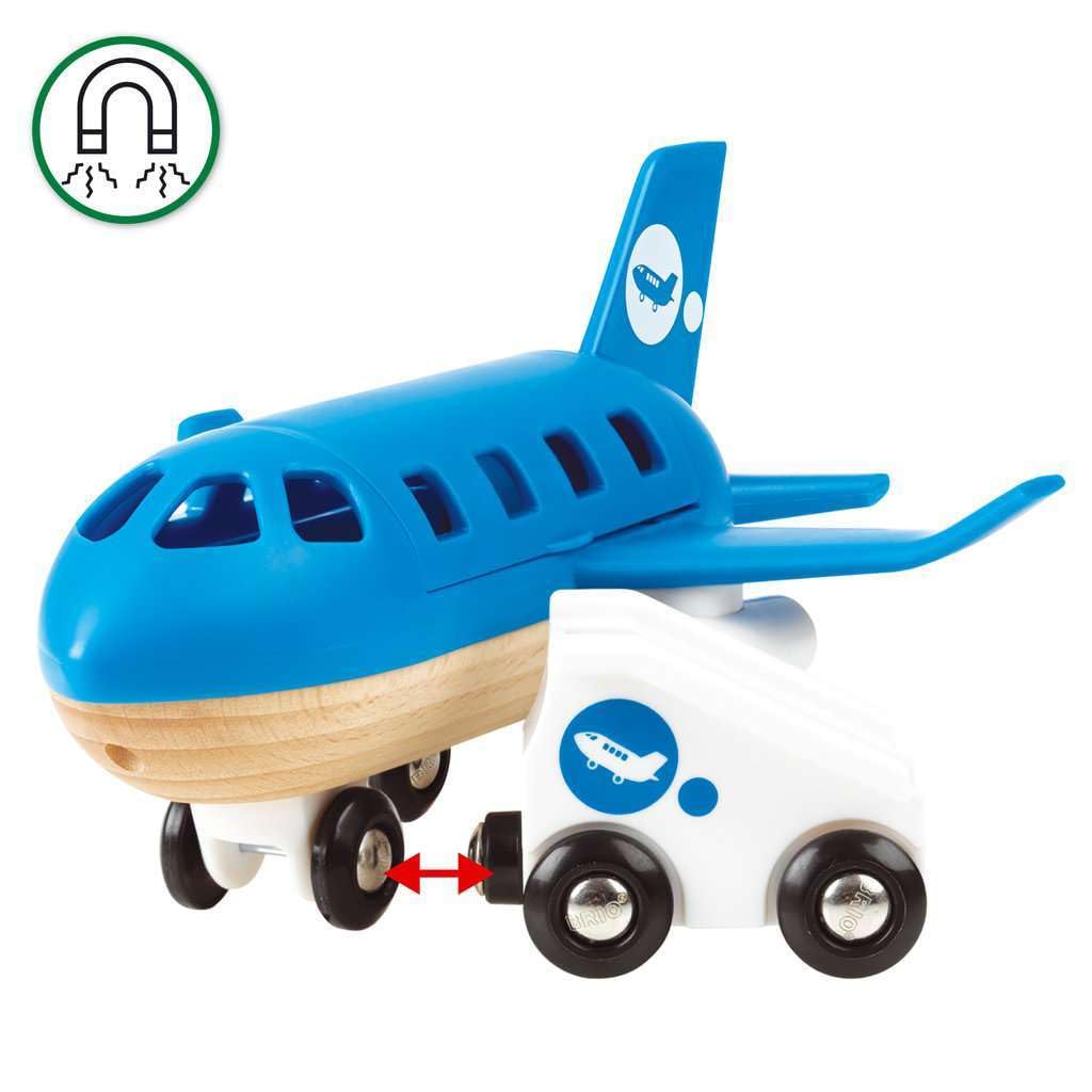 BRIO World 33306 Airplane | Stimulating Wooden Toy Plane Set for Creative Play