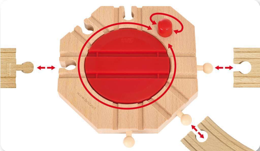 BRIO World 33361 Mechanical Turntable | Interactive Train Accessory for Creative Play
