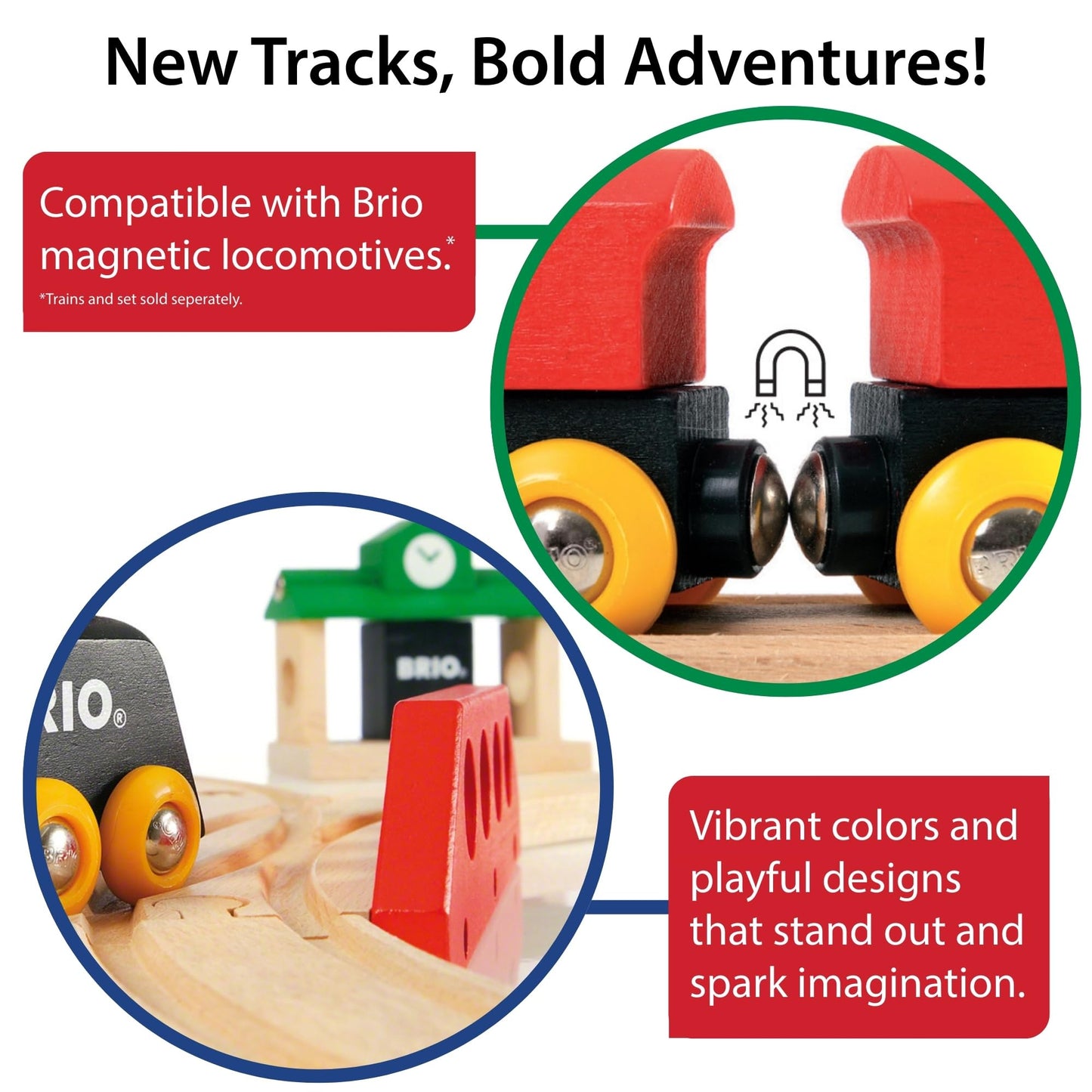 BRIO World Advanced Expansion Pack – 11-Piece Wooden Track & Switches | FSC-Certified & Compatible with All Railways | Ages 3+