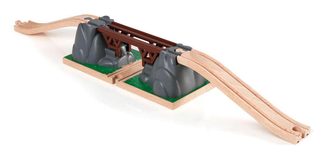 BRIO World Collapsing Bridge - 3-Piece FSC-Certified Wooden Train Accessory