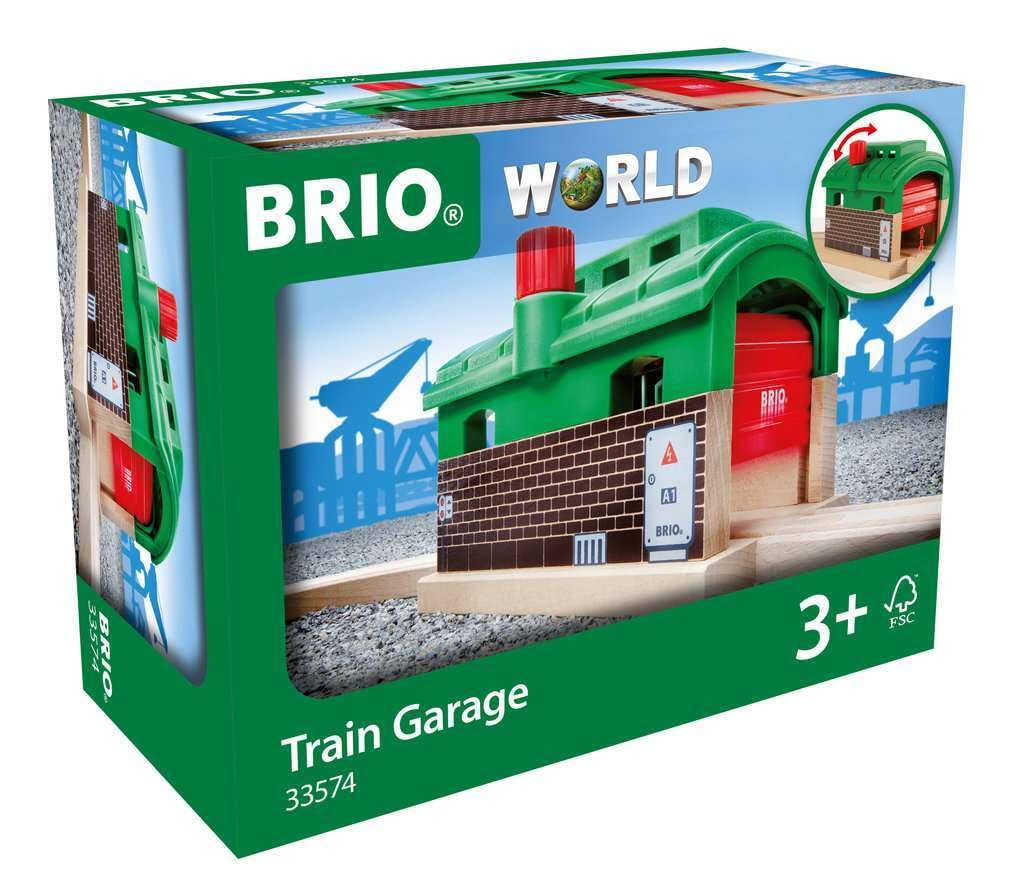 Brio World 33574 Train Garage – Wooden Train Accessory for Kids 3+