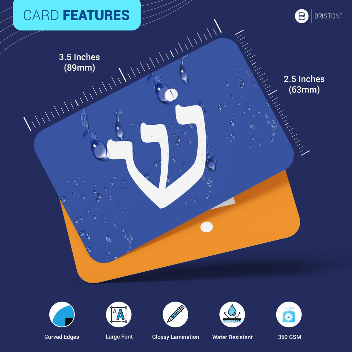 Briston Biblical Hebrew Alphabet Flash Cards – 54 Letters with Transliteration & Pronunciation