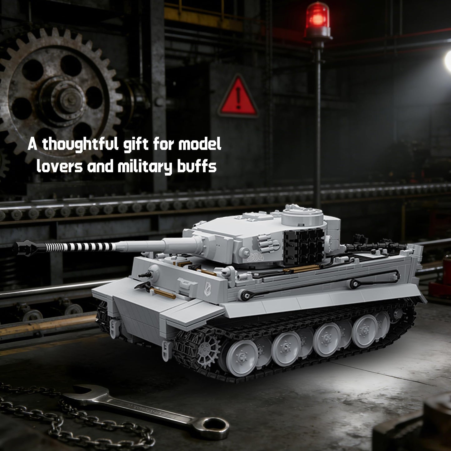 BrixVibe WW2 Tiger Heavy Tank S04 – 1:28 Scale 1544-Piece Military Model