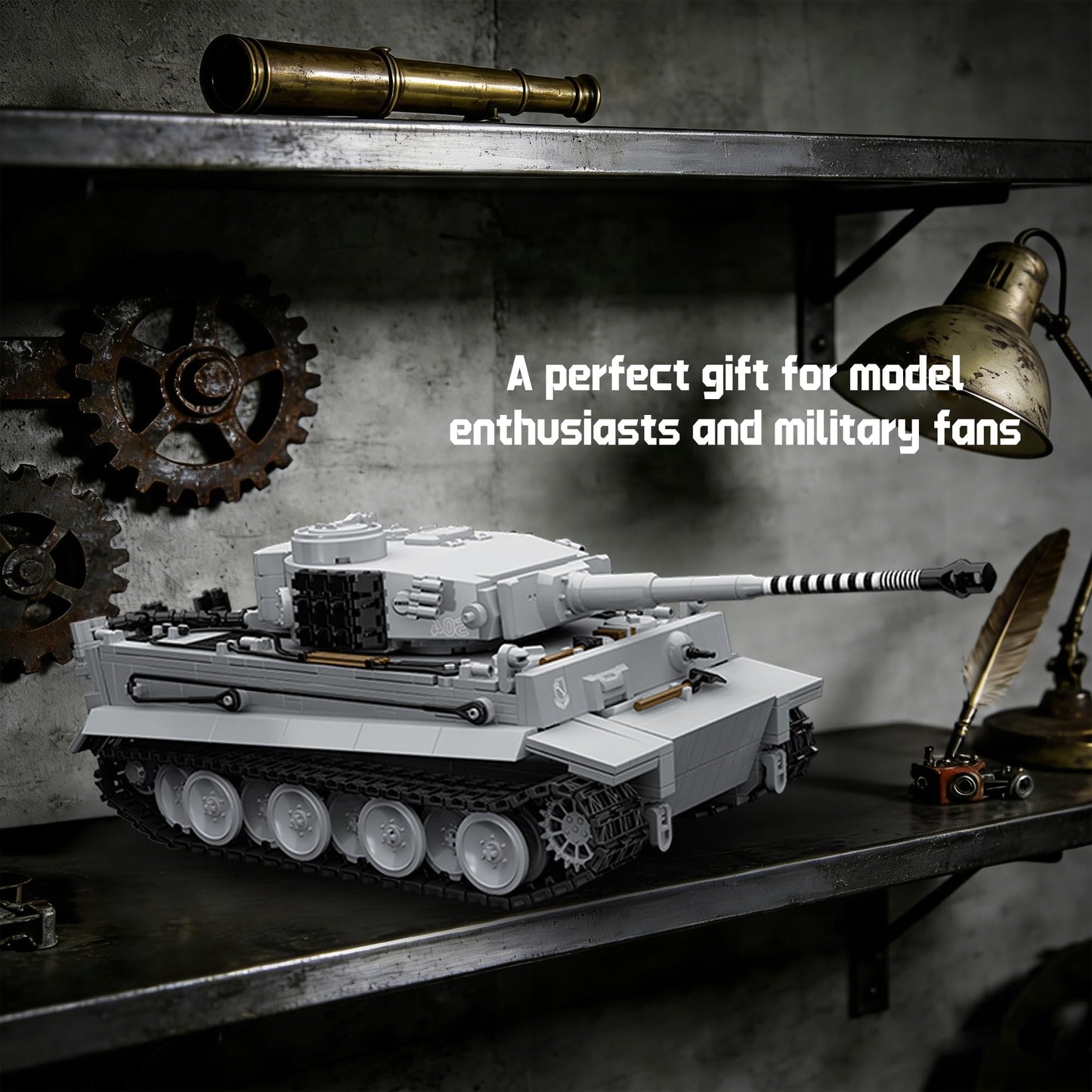 BrixVibe WW2 Tiger Heavy Tank S04 – 1:28 Scale 1544-Piece Military Model
