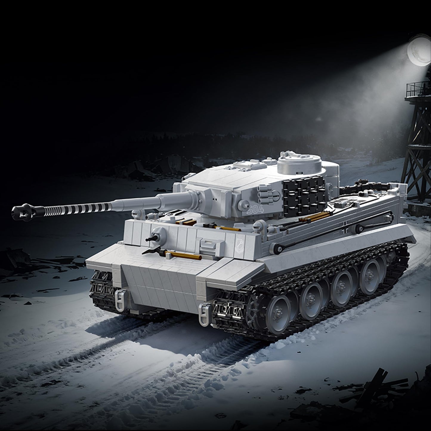 BrixVibe WW2 Tiger Heavy Tank S04 – 1:28 Scale 1544-Piece Military Model