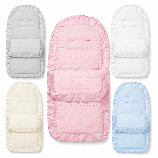 Universal Broderie Anglaise Pushchair Footmuff / Cosy Toes - Fits All Pushchairs / Prams And Buggies