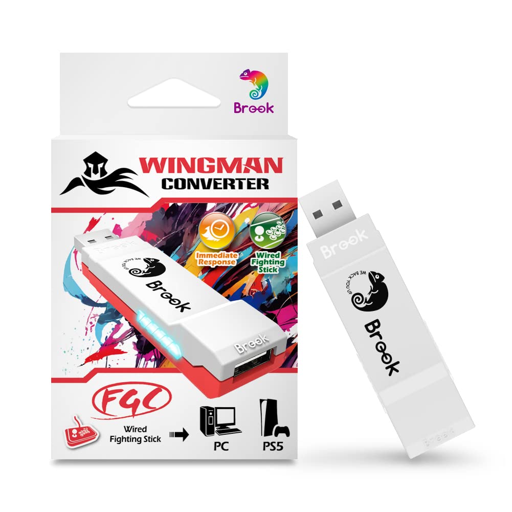 Brook Wingman FGC Converter — Arcade Joystick Adapter for PS5 Fighting Games (Street Fighter 6 & Tekken 8)