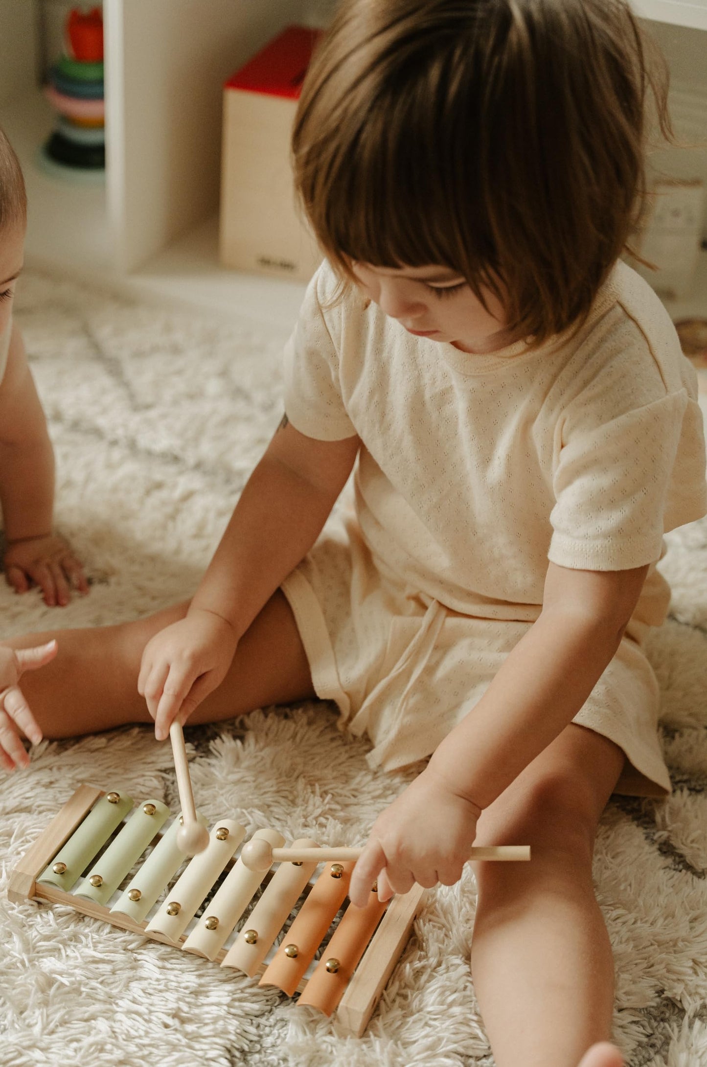 Brooklyn Neutral Xylophone – Montessori Musical Toy for Toddlers & Kids | Neutral Boho