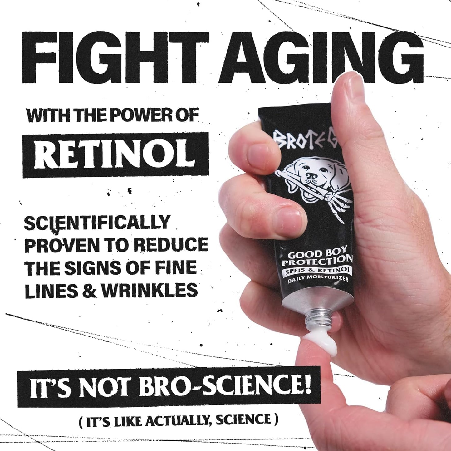 Brotege Daily Anti-Aging Face Moisturizer for Men with SPF15 | Fragrance-Free, Non-Greasy & Retinol