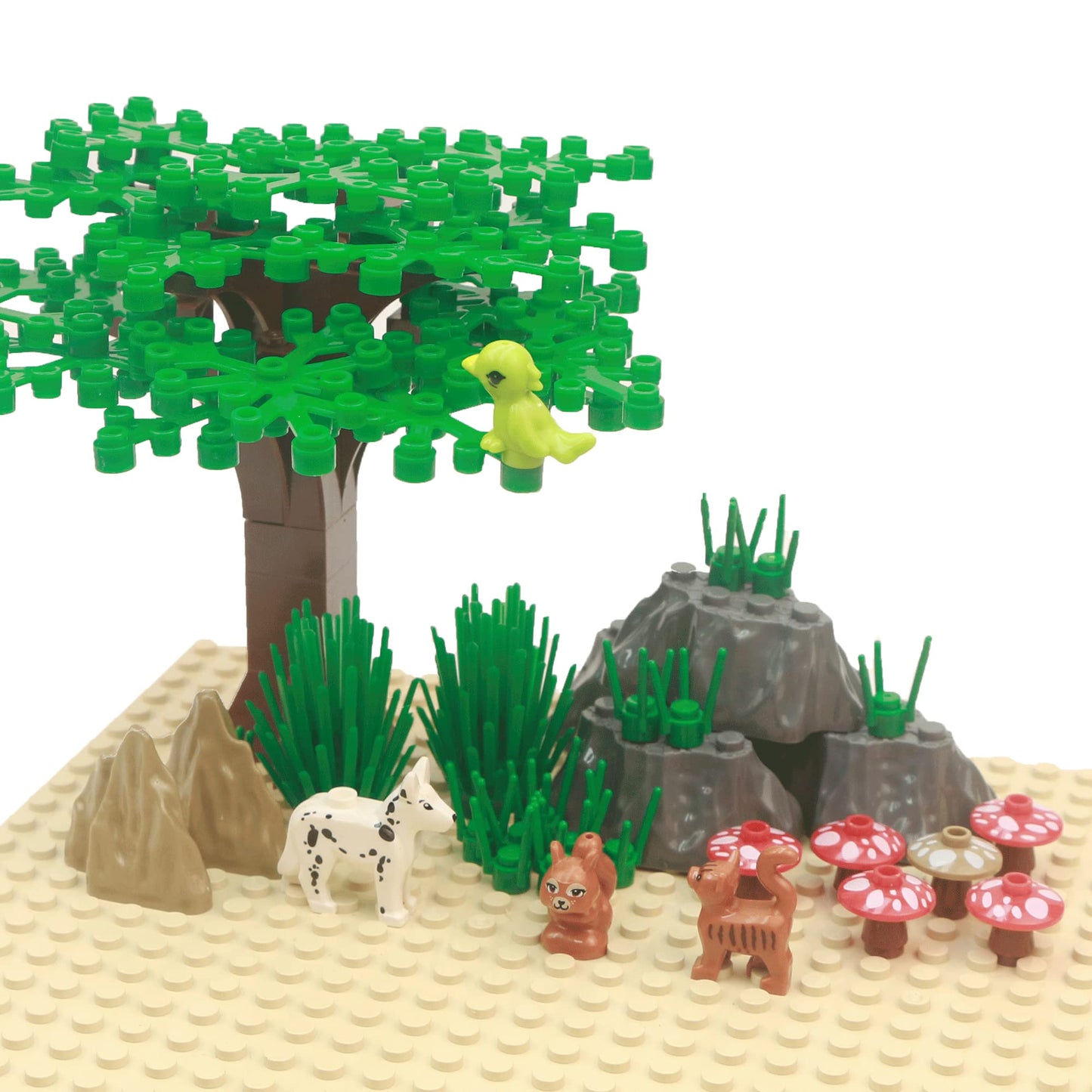 BroTex Plants Jungle Building Blocks Set | Botanical Accessories for Creative Brick Creations