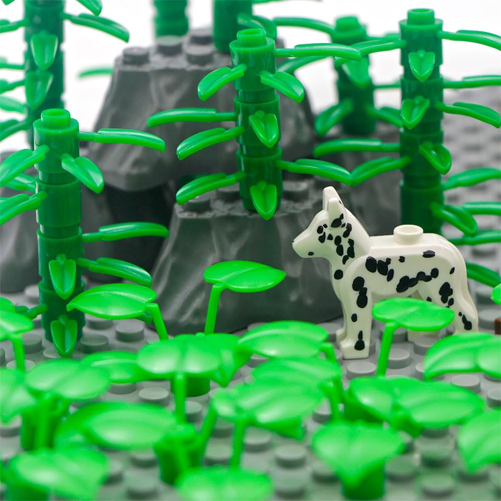 BroTex Plants Jungle Building Blocks Set | Botanical Accessories for Creative Brick Creations
