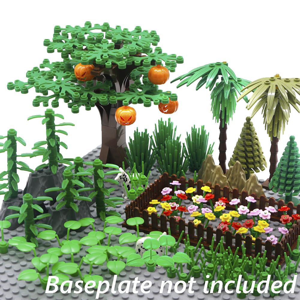 BroTex Plants Jungle Building Blocks Set | Botanical Accessories for Creative Brick Creations