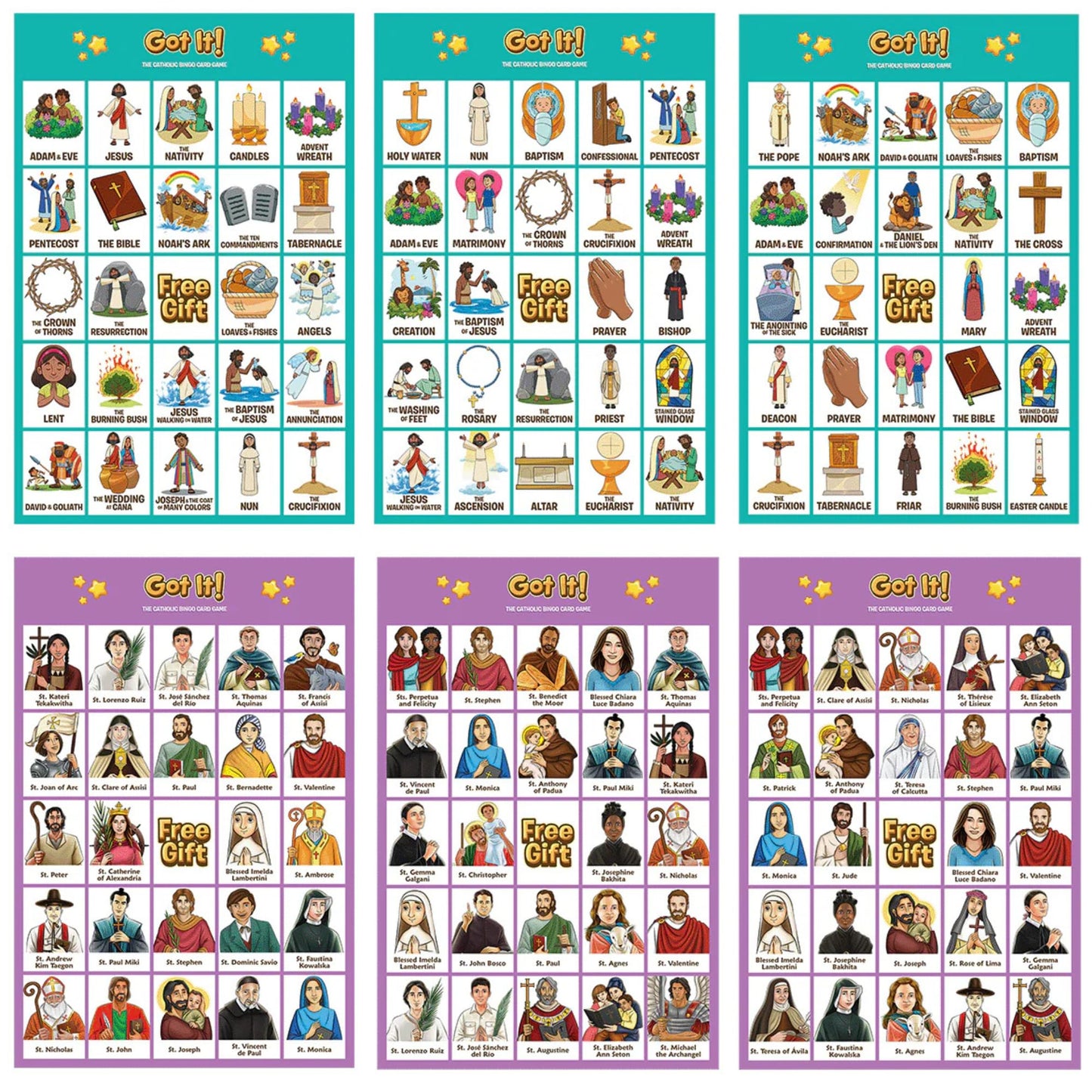 Brother Francis Got It! Catholic Bingo Game – 2-in-1 Saint & Church Cards for Groups
