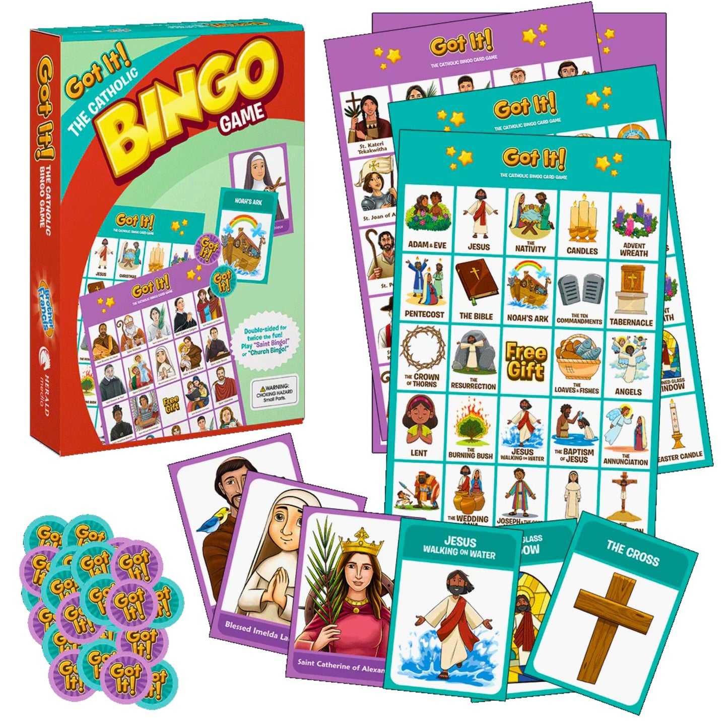 Brother Francis Got It! Catholic Bingo Game – 2-in-1 Saint & Church Cards for Groups