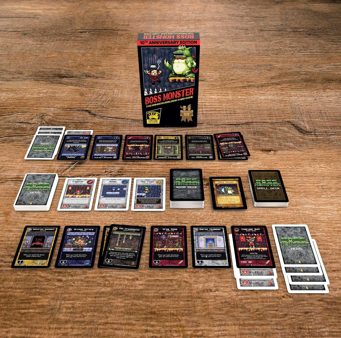 Boss Monster 10th Anniversary Edition by Brotherwise Games | 2-4 Players, 30 Minutes, Ages 13+