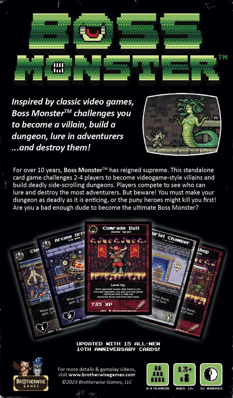 Boss Monster 10th Anniversary Edition by Brotherwise Games | 2-4 Players, 30 Minutes, Ages 13+