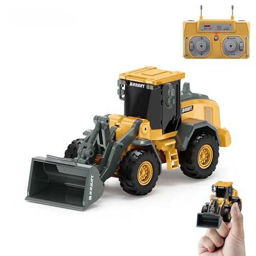 BRRRRT 1/64 RC Bulldozer Toy – Pocket-Sized, Full-Function RC Construction Vehicle with Type-C Charging (Ages 3+)
