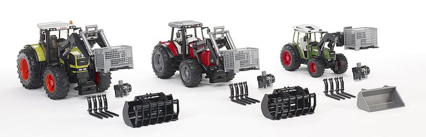 Bruder 02318 Front Loader Accessories – Box-Type Pallet Winch, Forks & Basket Pallet