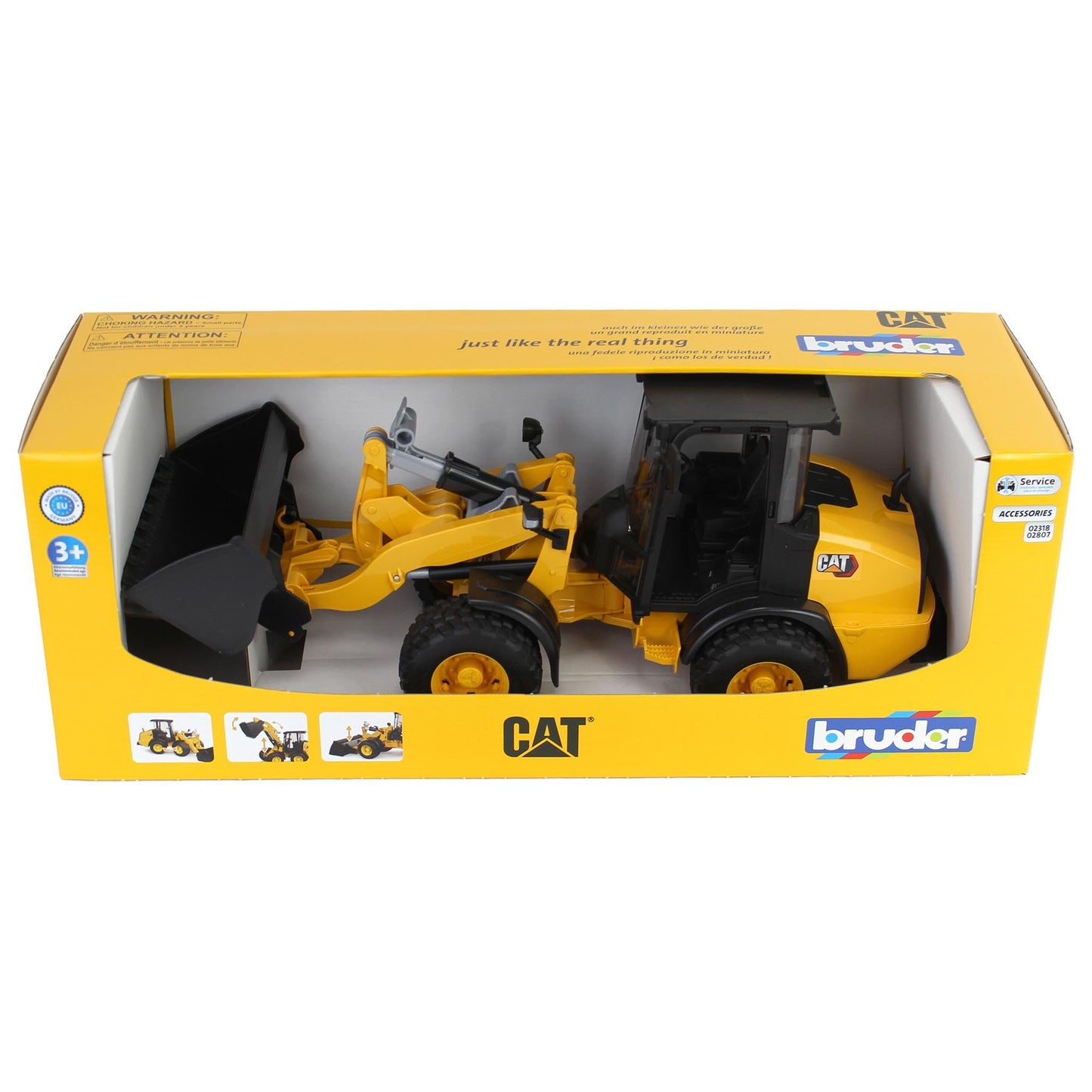 Bruder 02486 Cat Wheel Loader – 1:16 Scale, Realistic Construction Toy