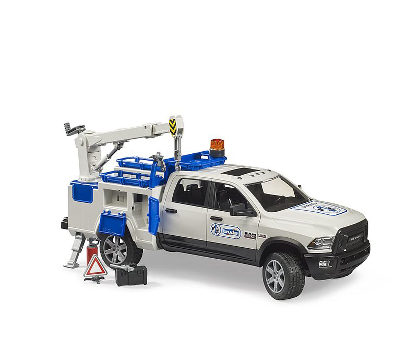Bruder 02509 RAM 2500 Service Truck with Rotating Beacon – 1:16 Scale