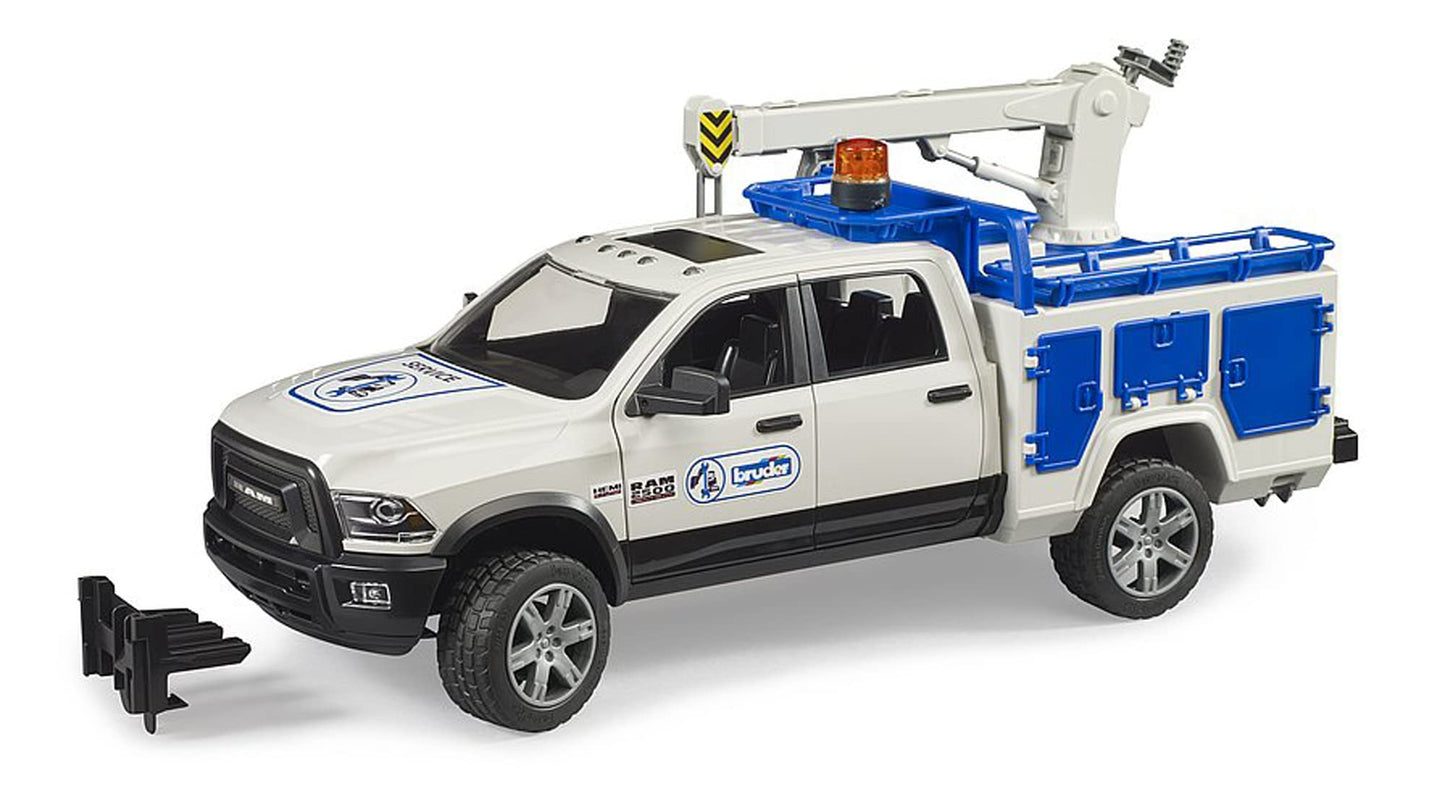 Bruder 02509 RAM 2500 Service Truck with Rotating Beacon – 1:16 Scale