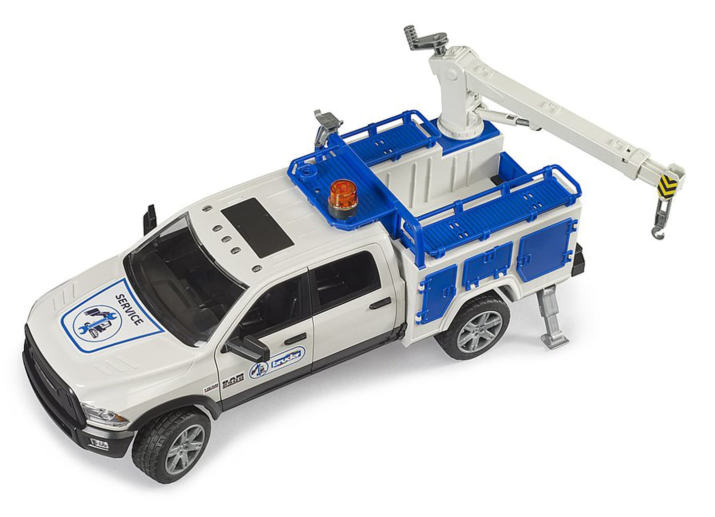Bruder 02509 RAM 2500 Service Truck with Rotating Beacon – 1:16 Scale