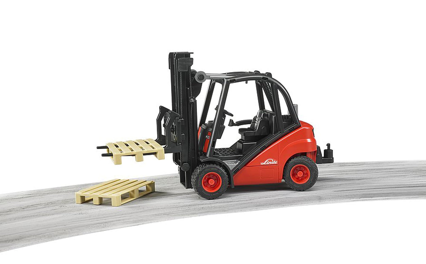 Bruder 02511 Linde H30D Forklift with 2 Pallets – Realistic Toy Construction Vehicle