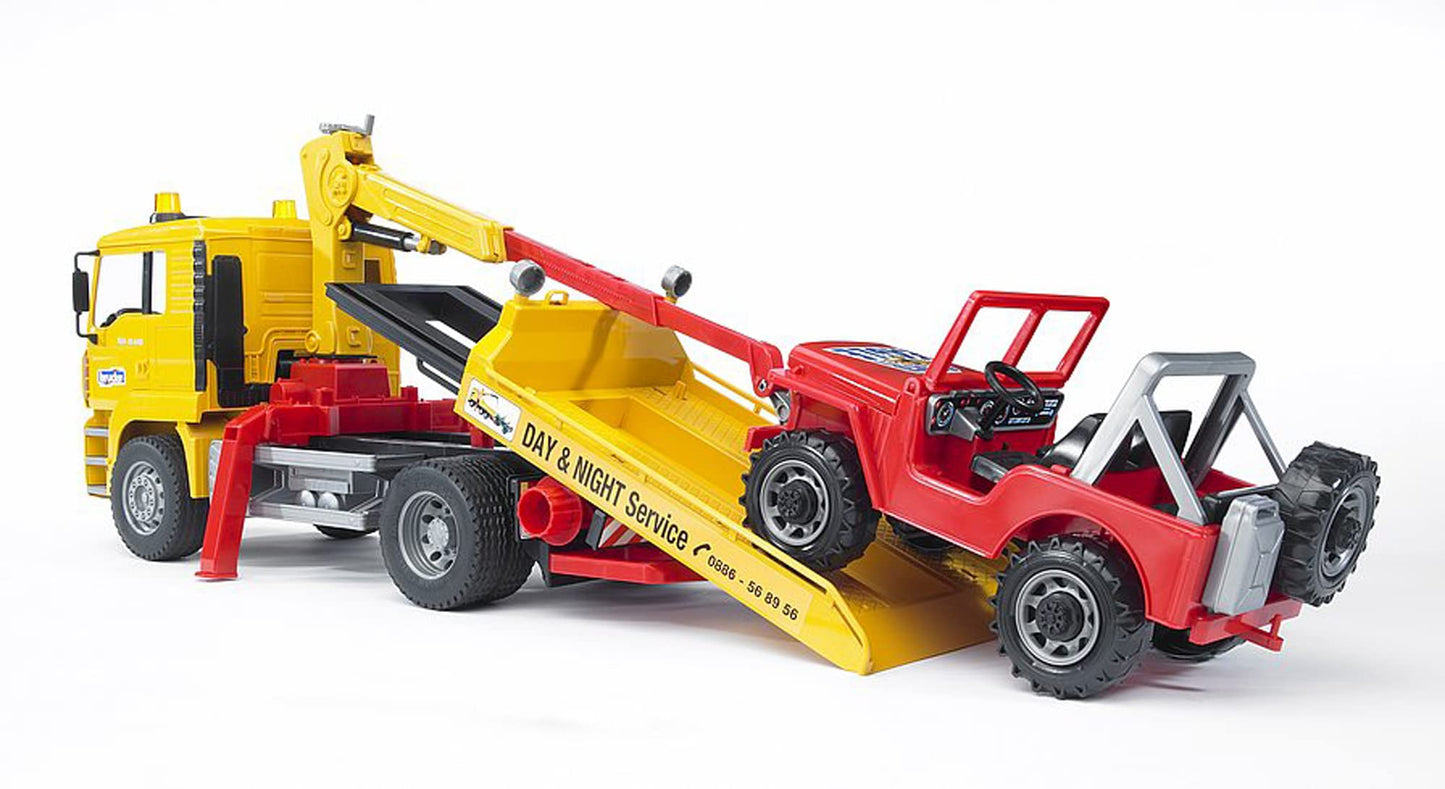 Bruder 02750 Man TGA Tow Truck with Cross Country Vehicle - 1:16 Scale