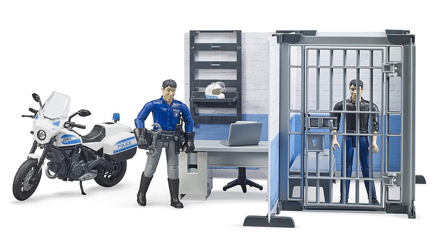 Bruder bworld Police Station Set - Realistic Playset for BRUDER