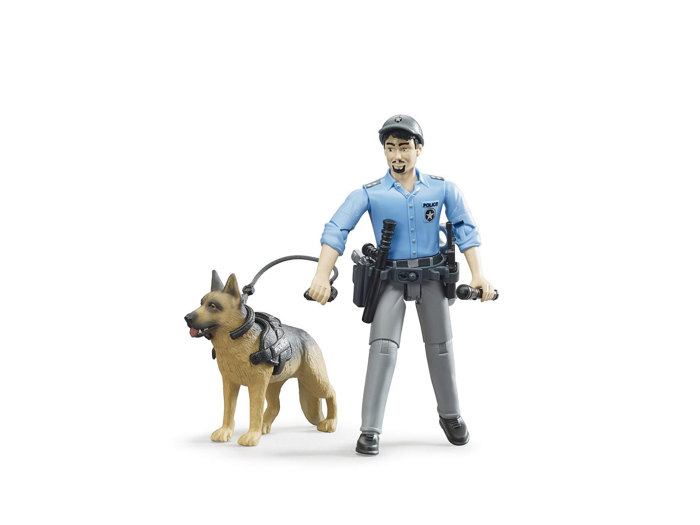 Bruder 62150 bworld Policeman with Dog – Realistic Emergency Service Figure for Kids