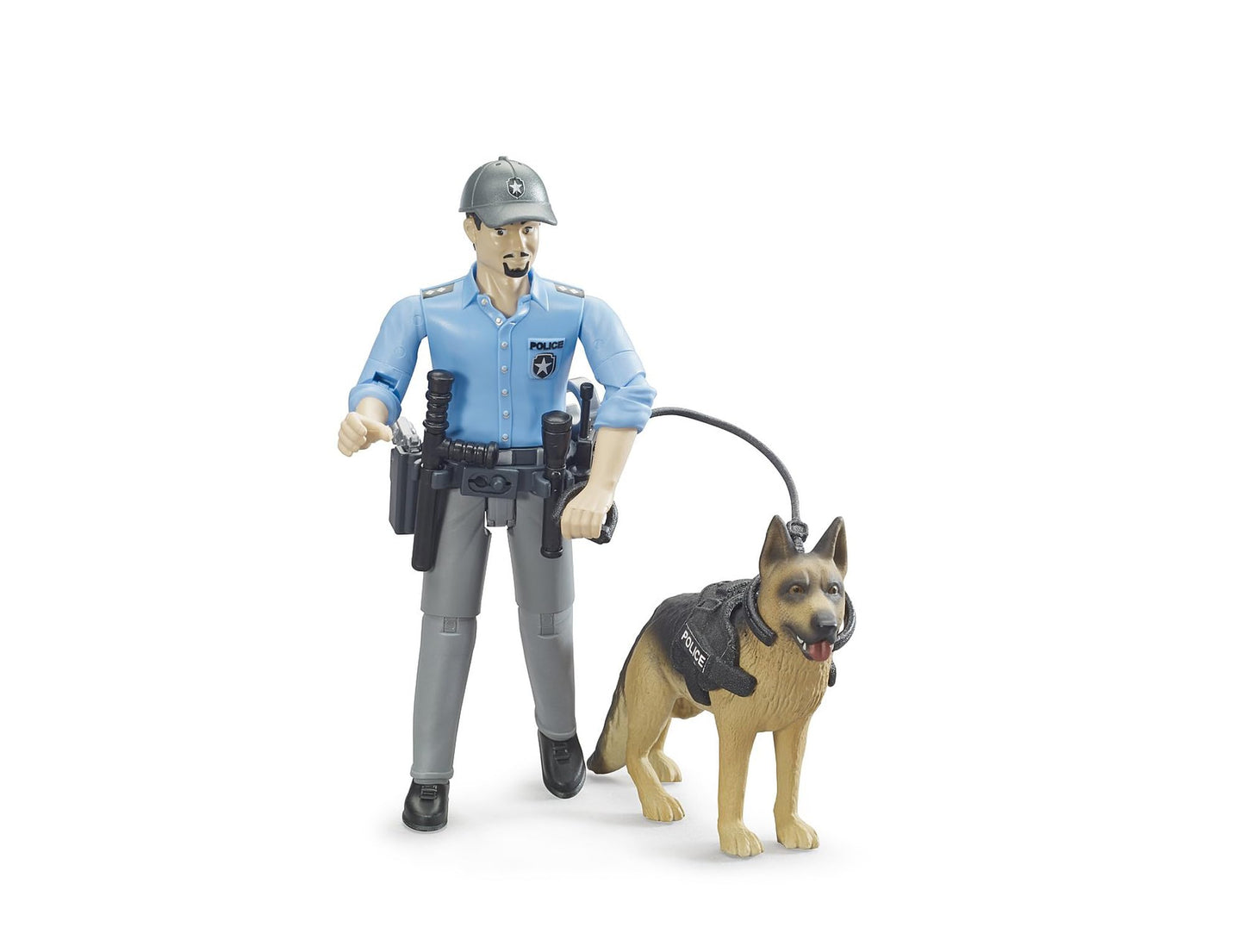 Bruder 62150 bworld Policeman with Dog – Realistic Emergency Service Figure for Kids