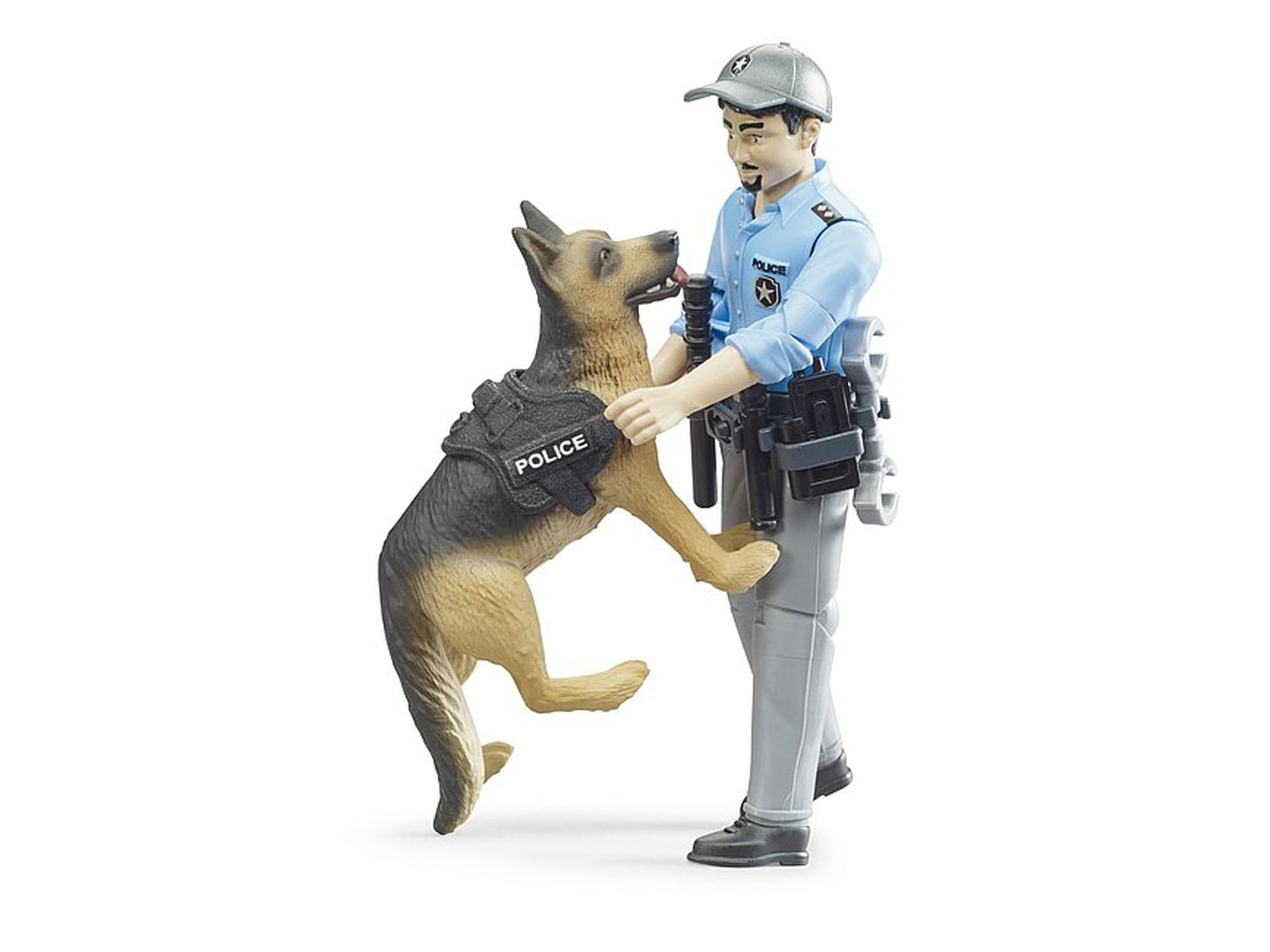 Bruder 62150 bworld Policeman with Dog – Realistic Emergency Service Figure for Kids