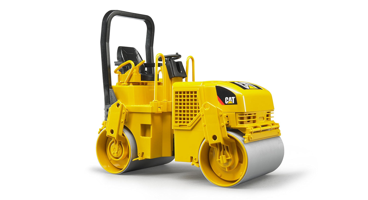 Bruder CAT Asphalt Drum Compactor with Articulated Steering – Construction Toy for Ages 3+