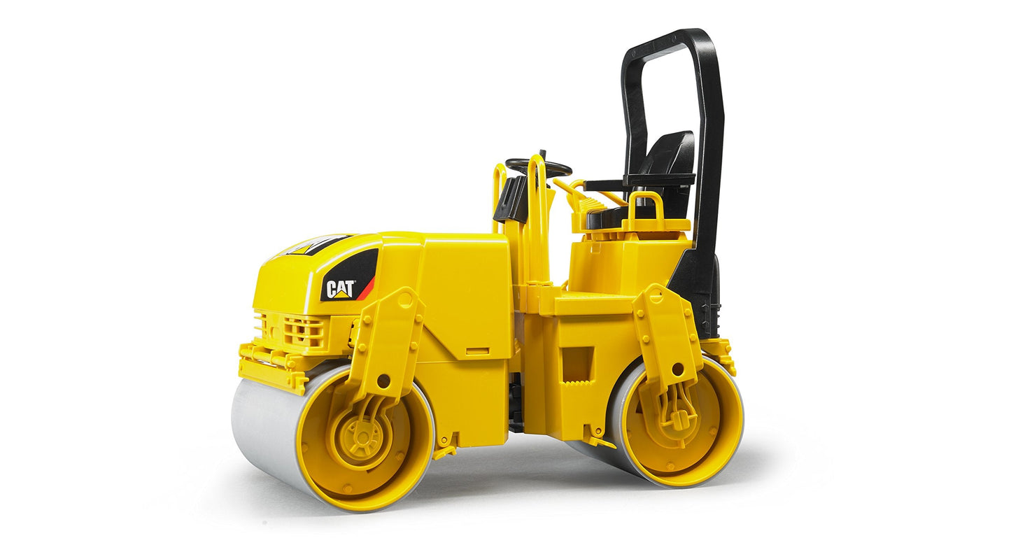 Bruder CAT Asphalt Drum Compactor with Articulated Steering – Construction Toy for Ages 3+