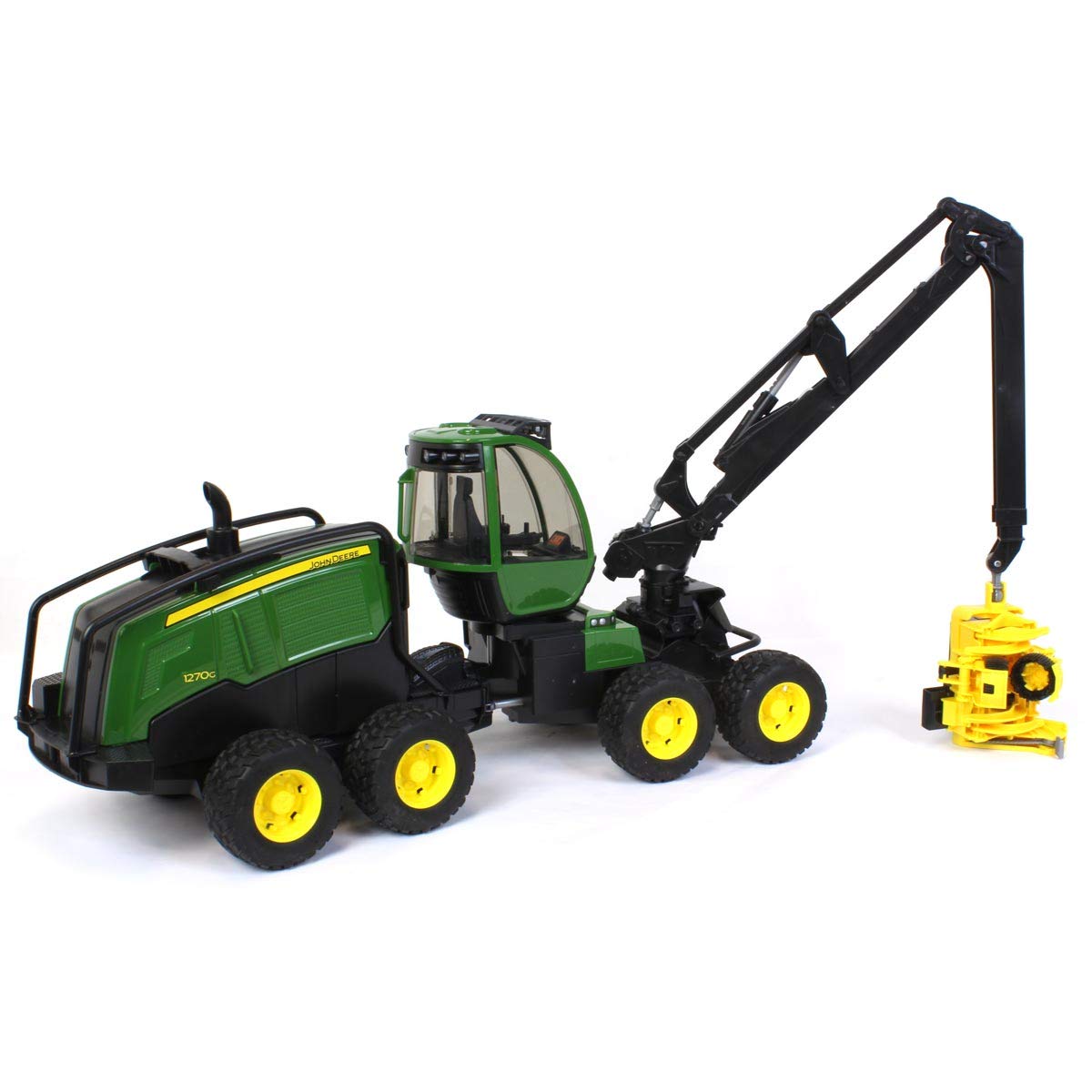 Bruder John Deere 1270G Harvester Toy – Rotating Cab, Tree Trunk, 1:16 Scale