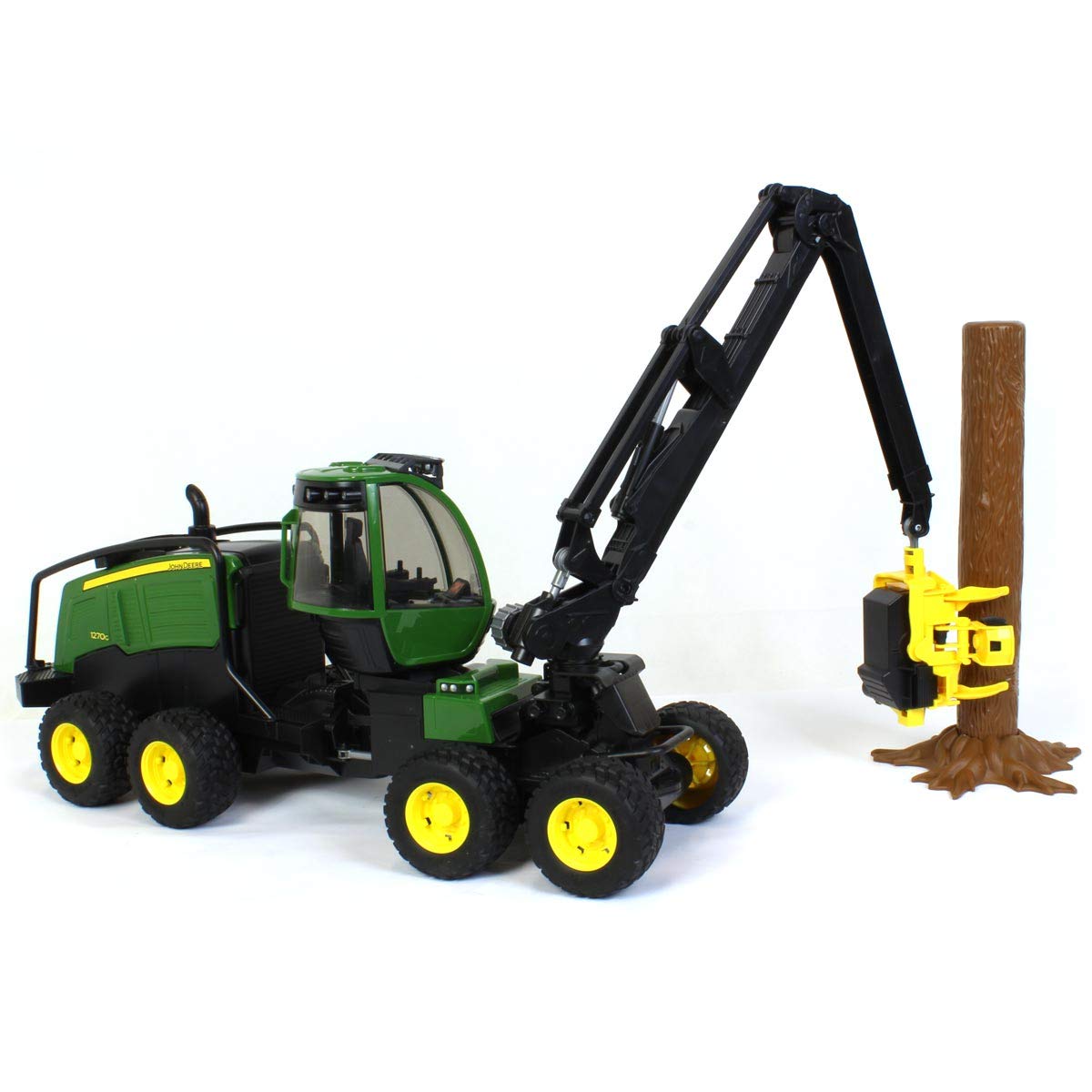 Bruder John Deere 1270G Harvester Toy – Rotating Cab, Tree Trunk, 1:16 Scale