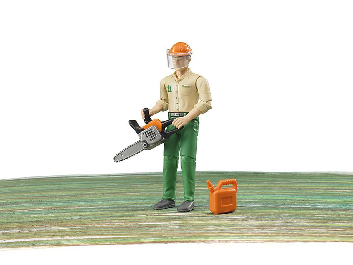 Bruder Logging Man with Accessories – Realistic Forestry Figure