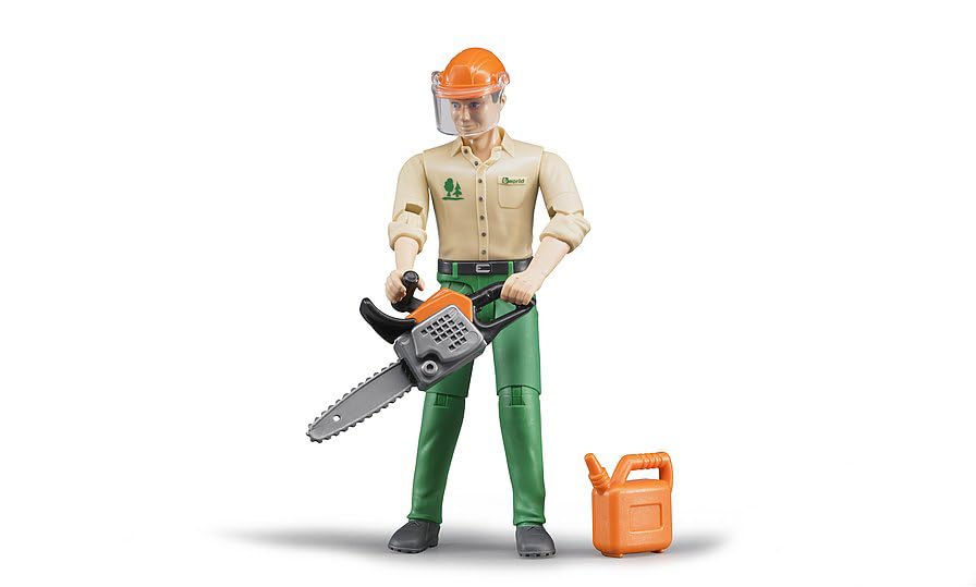 Bruder Logging Man with Accessories – Realistic Forestry Figure