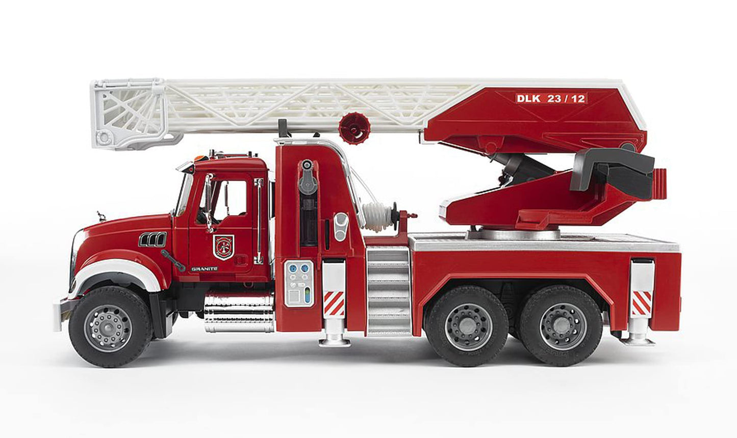 Bruder Mack Granite Fire Engine with Water Pump - Realistic Fire Rescue Toy
