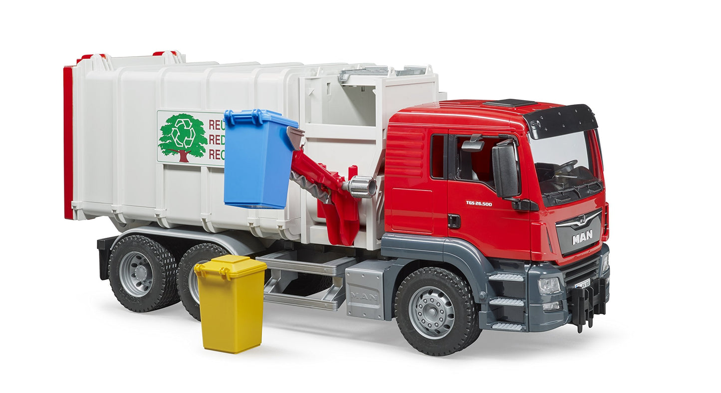 Bruder 03761 Man TGS Side Loading Garbage Truck – 1:16 Scale