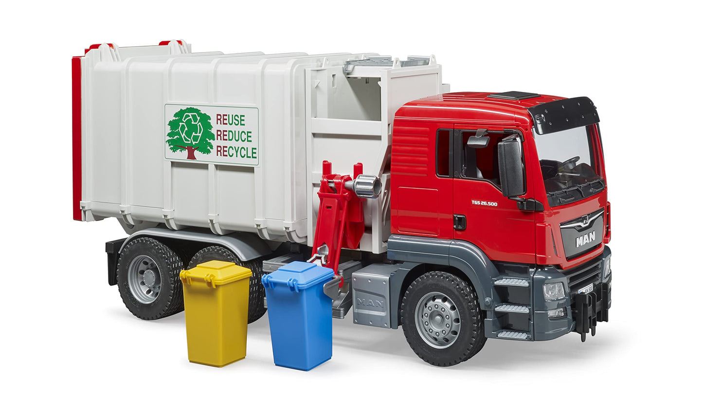 Bruder 03761 Man TGS Side Loading Garbage Truck – 1:16 Scale