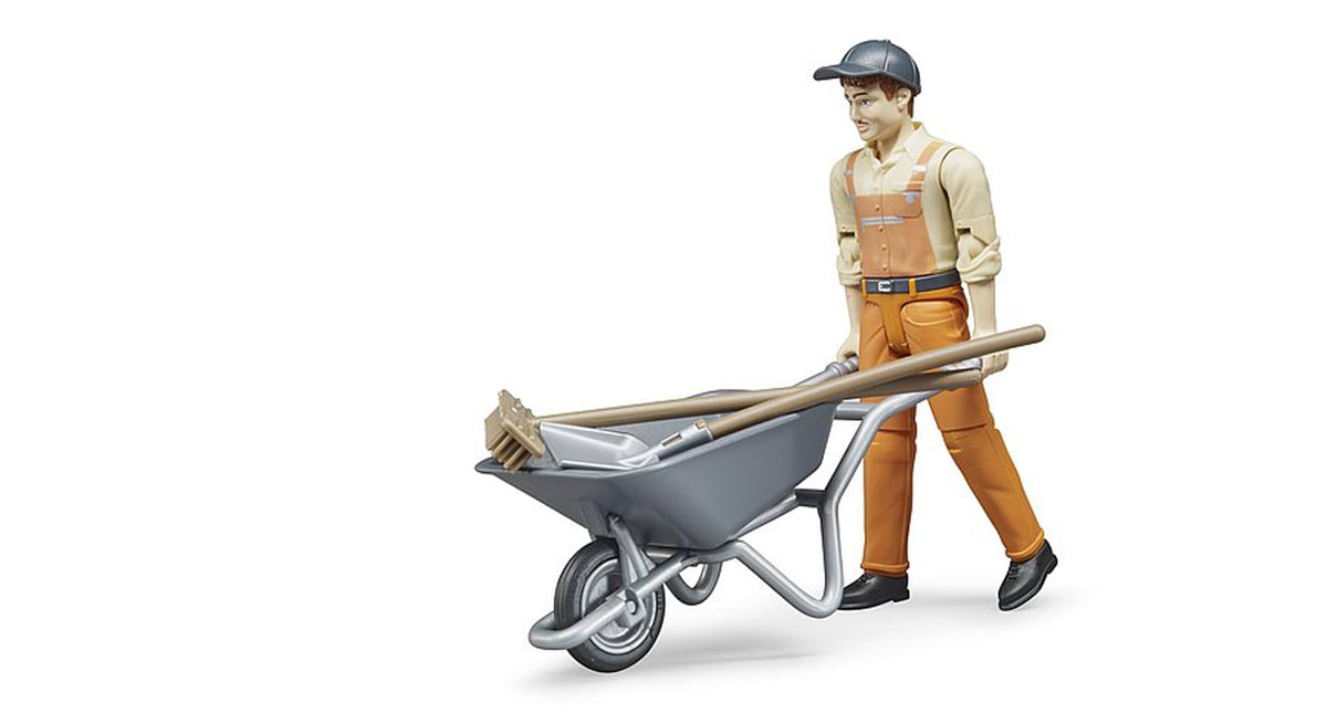 Bruder Municipal Worker Figure Set for Construction Vehicles | 4.25 in